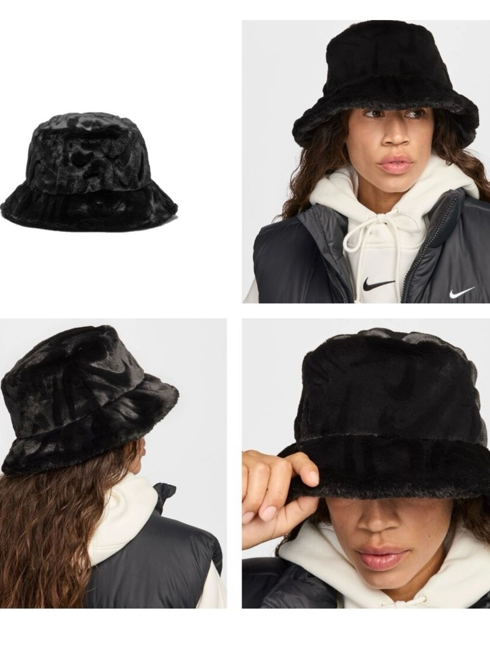 Nike Apex Faux Fur Bucket Hat
Black Plush Soft HF7194-010
Adult Unisex Medium